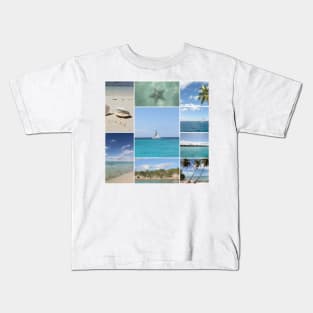 Isla Saona Caribbean Photo Collage Kids T-Shirt